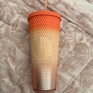 Starbucks Ombre Textured Tumbler Orange fall venti